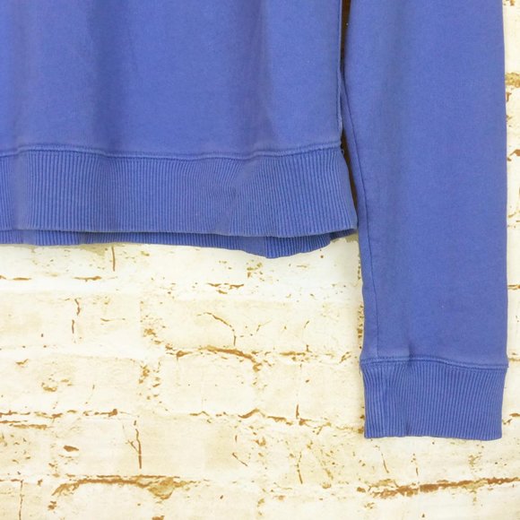 PINK Victorias Secret Sweatshirt Womens M Blue Half Zip Pullover Logo Spell Out - Picture 4 of 14